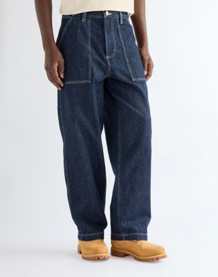 Relaxed Work Trousers in Indigo Nep