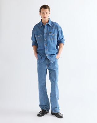 Super Wrangler Oversized Western Shirt in Cowboy Fade