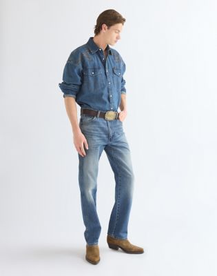 Oversized Western Shirt in River Rock