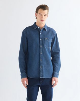 Regular One Pocket Shirt in Dark Wash