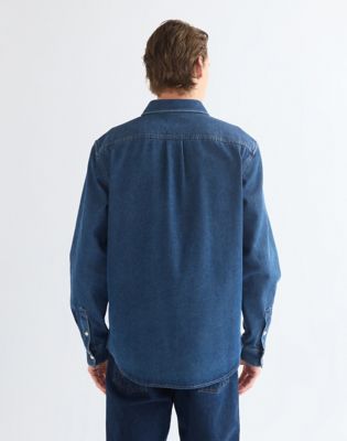 Regular One Pocket Shirt in Dark Wash
