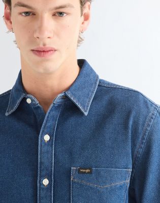 Regular One Pocket Shirt in Dark Wash