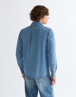 Regular One Pocket Shirt in Light Wash