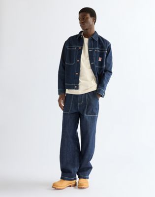 Relaxed Long Sleeve Overshirt in Indigo Nep