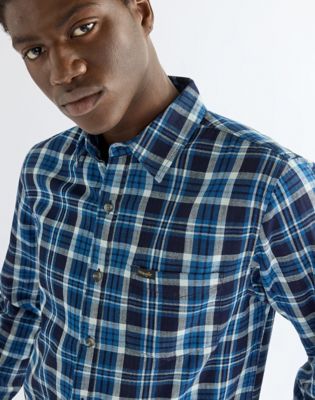 Regular One Pocket Shirt in Light Indigo