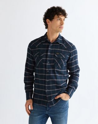 Regular Western Shirt in Sapphire Rose