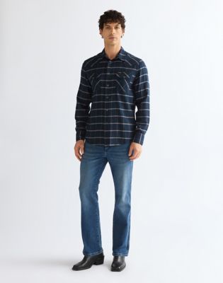 Regular Western Shirt in Sapphire Rose