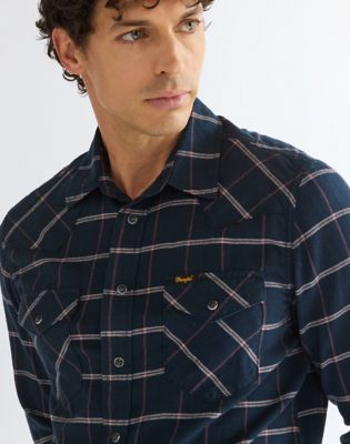 Regular Western Shirt in Sapphire Rose