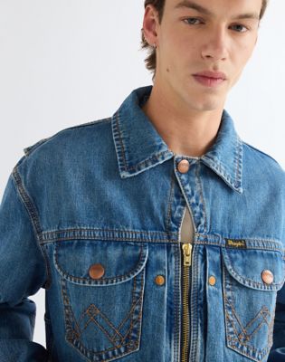 Super Wrangler Jeans Relaxed Jacket in Cowboy Fade
