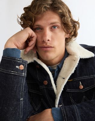 Relaxed Sherpa Anti Fit Jacket in Night Sky