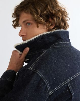 Relaxed Sherpa Anti Fit Jacket in Night Sky