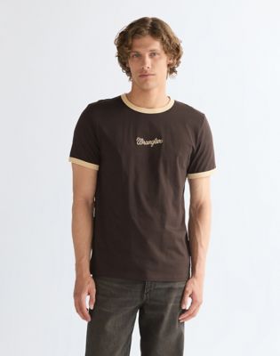 Regular Ringer Tee in Chocolate Torte