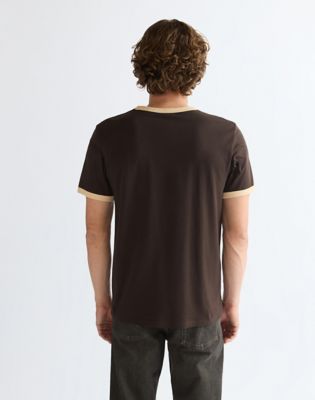 Regular Ringer Tee in Chocolate Torte