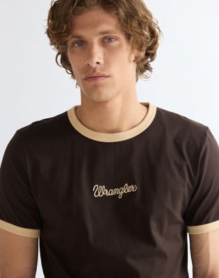 Regular Ringer Tee in Chocolate Torte