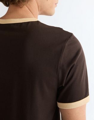 Regular Ringer Tee in Chocolate Torte