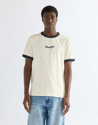 Regular Ringer Tee in Antique White