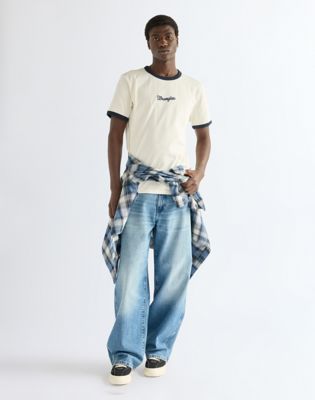 Regular Ringer Tee in Antique White