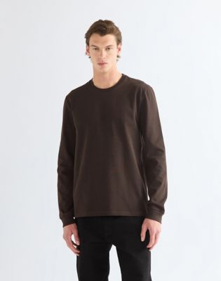Regular Long Sleeve Tee in Chocolate Torte