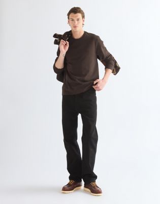 Regular Long Sleeve Tee in Chocolate Torte