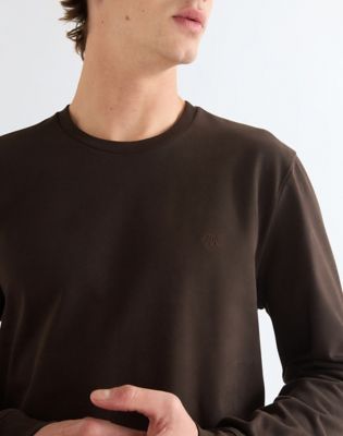 Regular Long Sleeve Tee in Chocolate Torte