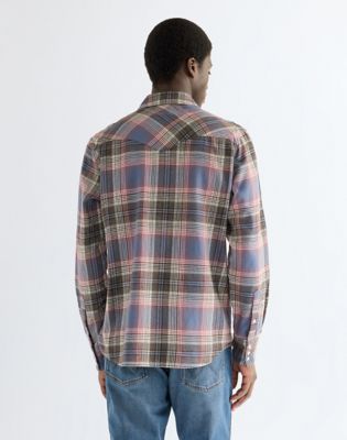 Regular Western Shirt in Soft Brown