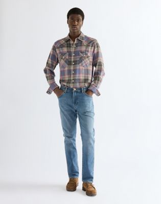 Regular Western Shirt in Soft Brown