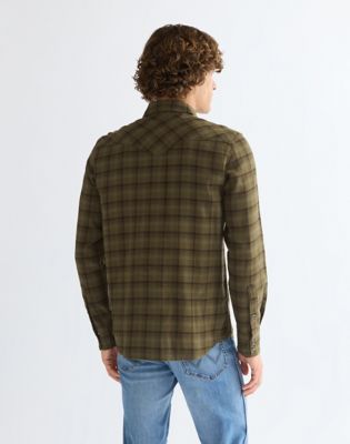 Regular Western Shirt in Olive Night