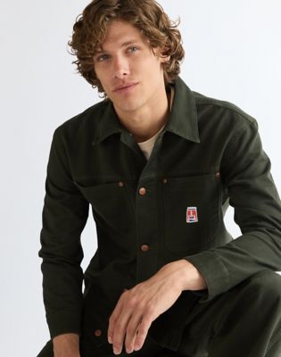 Relaxed Long Sleeve Overshirt in Rosin