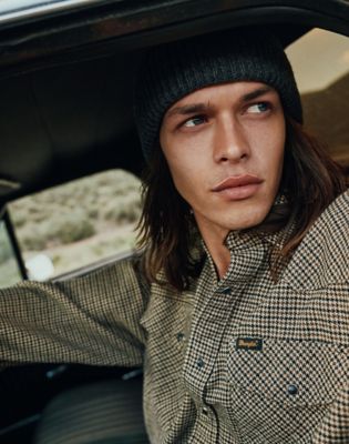 Oversized Western Shirt in Mojave Heather