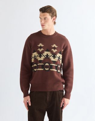 Relaxed Pullover Sweater in Bitter Chocolate