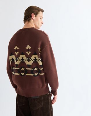 Relaxed Pullover Sweater in Bitter Chocolate
