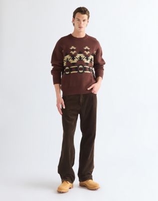 Relaxed Pullover Sweater in Bitter Chocolate