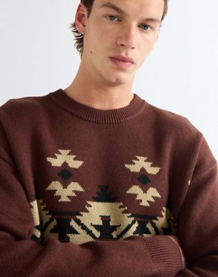 Relaxed Pullover Sweater in Bitter Chocolate