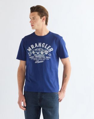 Regular Americana Tee in Blue Depths