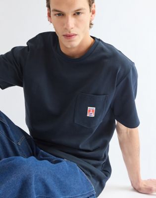 Relaxed Pocket Tee in Dark Sapphire