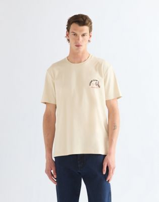 Regular Small Graphic Tee in Almond Milk