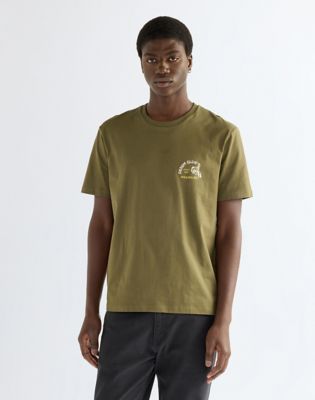 Regular Small Graphic Tee in Olive Night