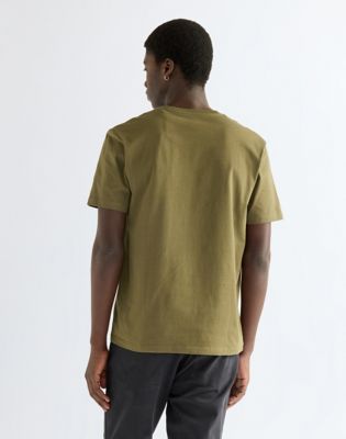 Regular Small Graphic Tee in Olive Night