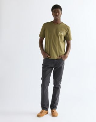 Regular Small Graphic Tee in Olive Night
