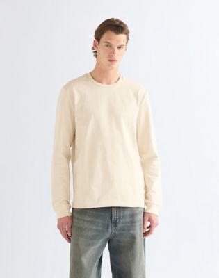 Regular Long Sleeve Tee in Almond Milk