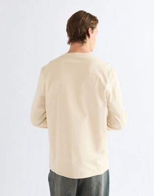 Regular Long Sleeve Tee in Almond Milk