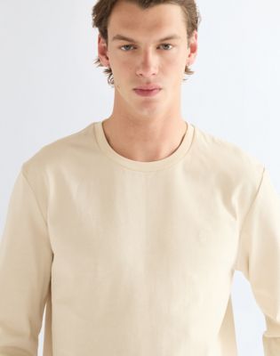 Regular Long Sleeve Tee in Almond Milk