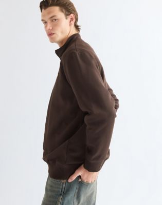 Vintage Half Zip Sweatshirt in Chocolate Torte