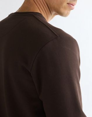 Regular Small Graphic Crew Sweatshirt in Chocolate Torte