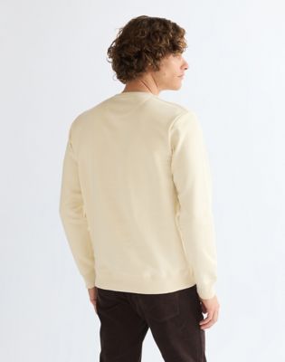 Regular Small Graphic Crew Sweatshirt in Almond Milk