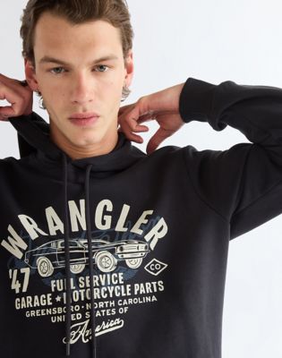 Regular Americana Hoodie in Black Beauty