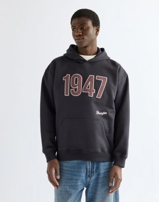 Vintage Graphic Hoodie in Black Beauty