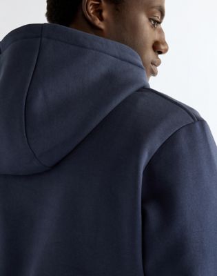 Relaxed Embroidery Hoodie in Dark Sapphire