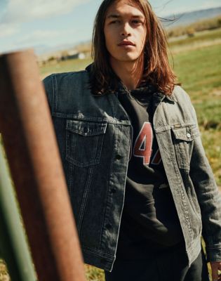 Relaxed Anti Fit Toughlite Trucker Jacket in Smoky Granite
