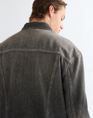 Relaxed Anti Fit Toughlite Trucker Jacket in Smoky Granite